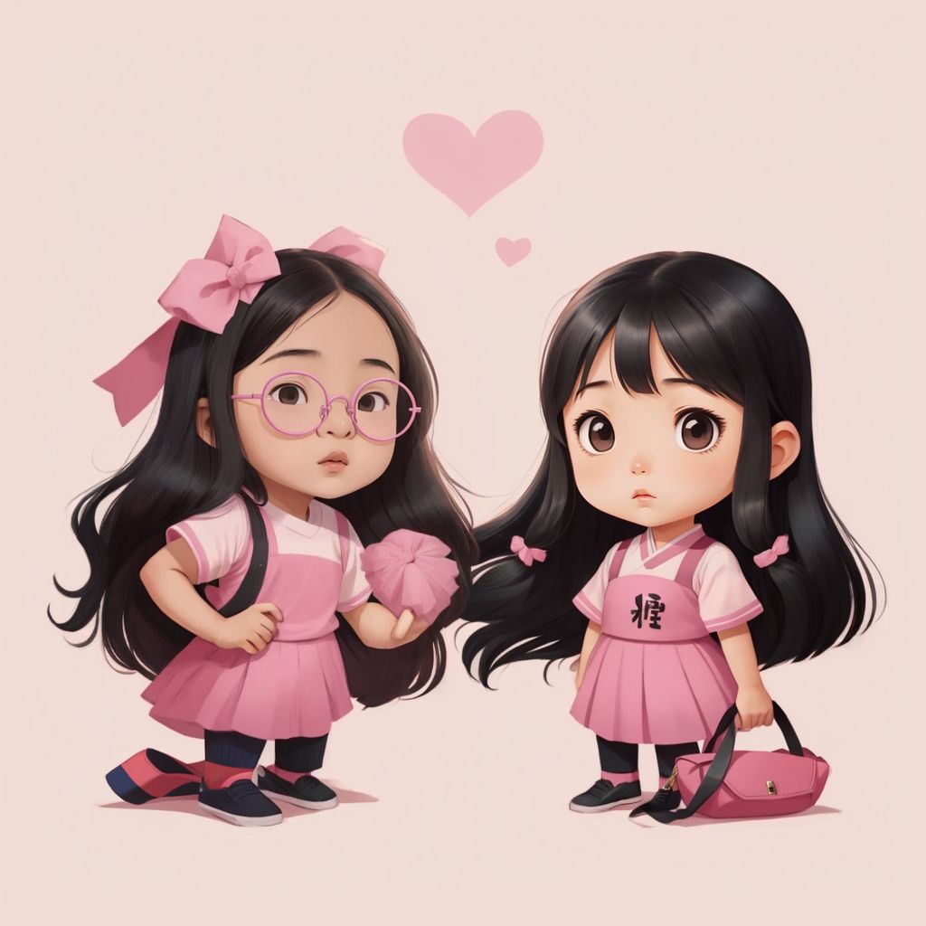 Hazel and Janice Cheerleading 