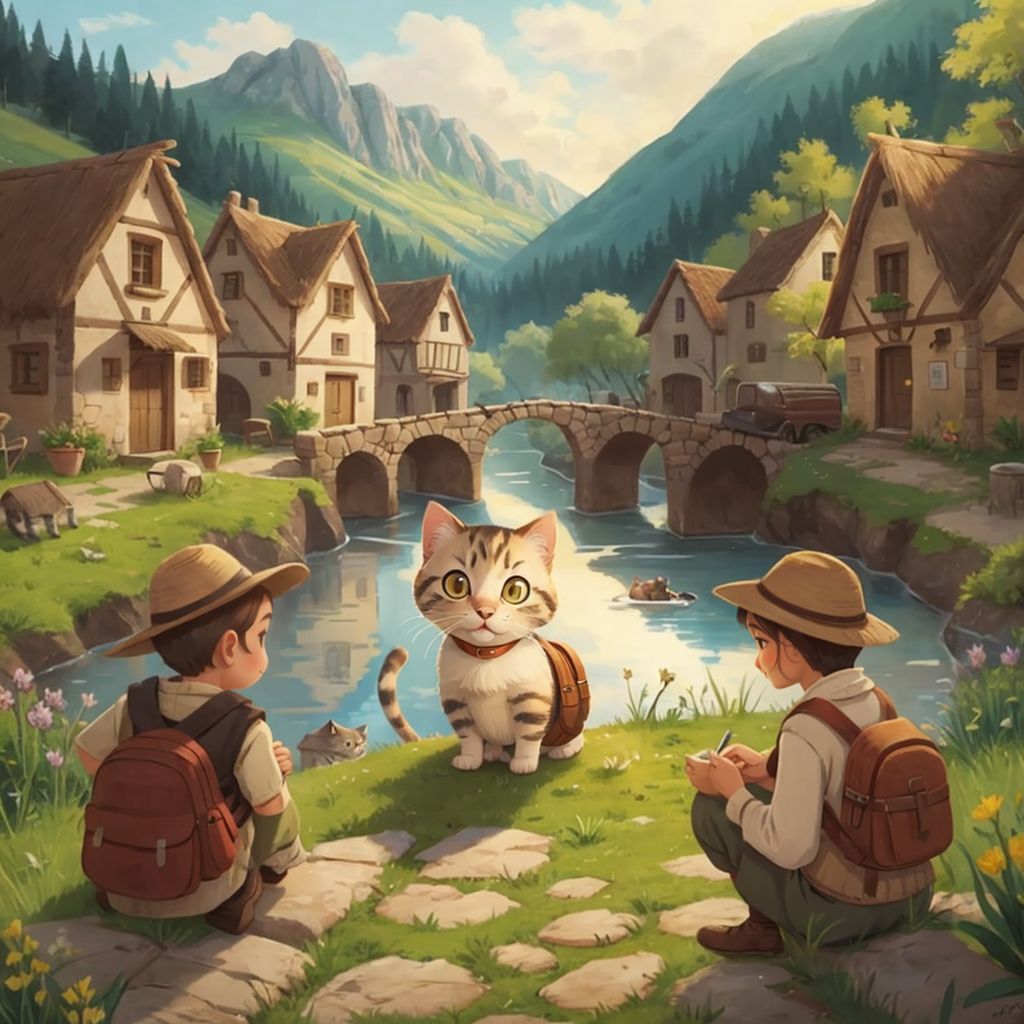 The Brave Kitten and the Lost River